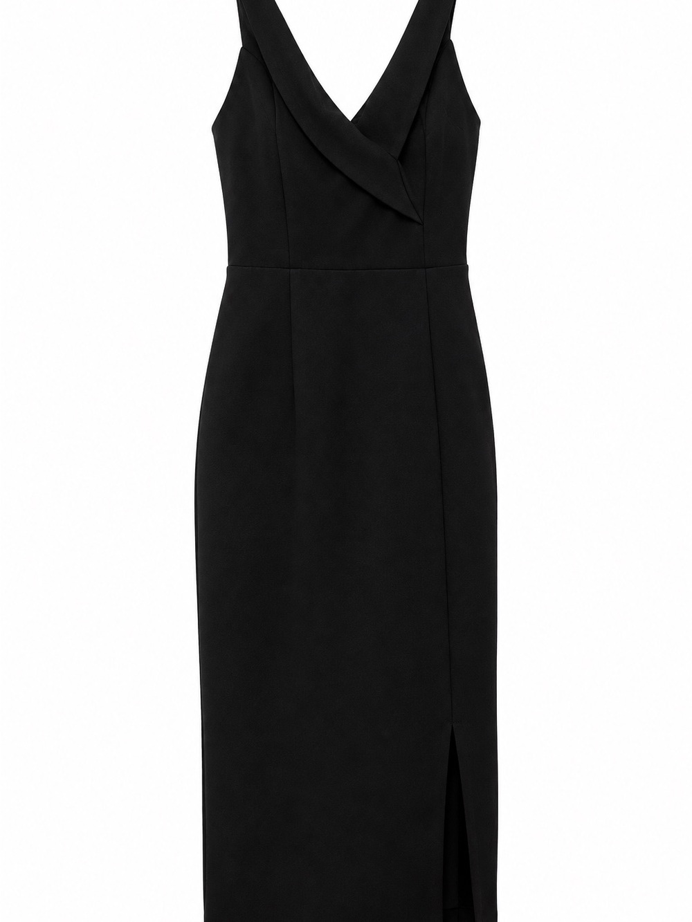 New Lulu's Black V-Neck Midi Cocktail Dress
